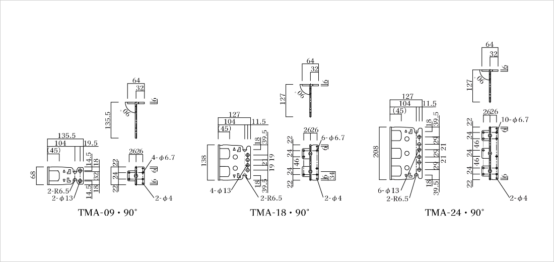 TN-multi（リフォーム用途）の寸法図